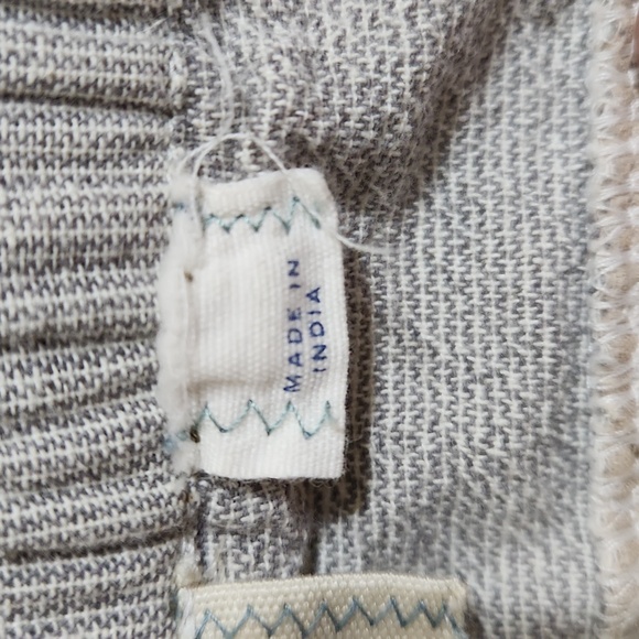 Anthropologie Hei Hei Pull On Beachy Cotton Tapered Casual Pants Grey Size XS - Picture 4 of 10